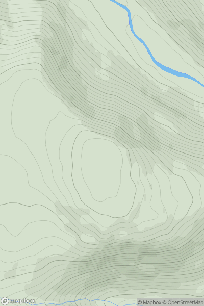 Thumbnail image for Moelfryn [South-West Wales] showing contour plot for surrounding peak